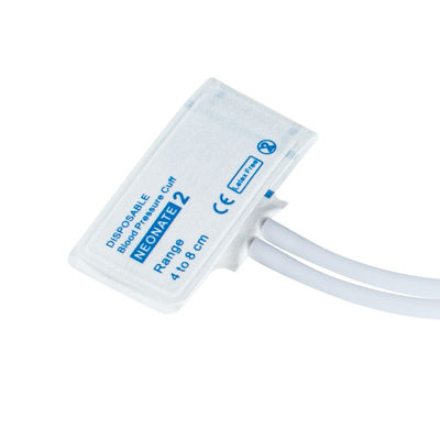 Doppio tubo Disposable Neonate NIBP Cuff Dimensione 2 4-8cm Durata di conservazione 24 mesi