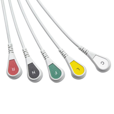 Cable ECG compatibile 5 connessioni per Medetec Cardiac Monitor ECG Inghilterra IEC Snap
