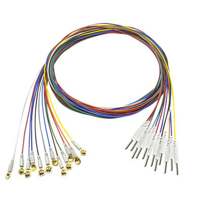 3,5 mono tipo elettrodo della tazza di elettroencefalogramma della spina dei Leadwires di EMG di elettroencefalogramma degli elettrodi del cappuccio dell'oro