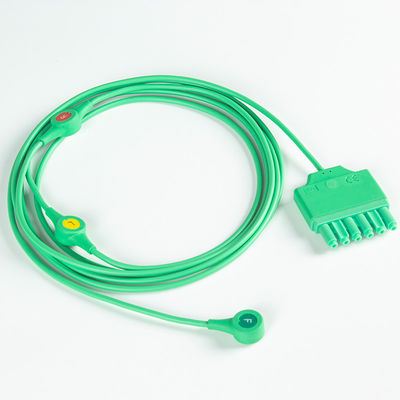 Cavi di conduzione per ECG riutilizzabili Drager Siemens Monolead 3Lead IEC Snap MS14555 Cavi di conduzione per ECG