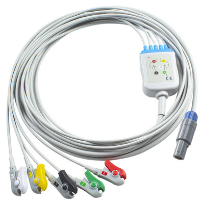 Epsilon Lemo 6Pin Cavi ECG e fili a piombo Cavo ECG 3 5 Piombo IEC AHA Snap Grabber Clip