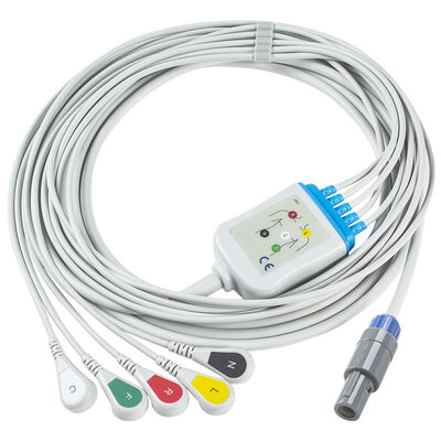 Epsilon Lemo 6Pin Cavi ECG e fili a piombo Cavo ECG 3 5 Piombo IEC AHA Snap Grabber Clip
