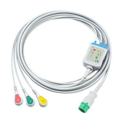 Yonker 12Pin E12 Un cavo ECG diretto Cavi ECG e fili a piombo 3Lead AHA IEC