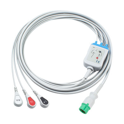 Yonker 12Pin E12 Un cavo ECG diretto Cavi ECG e fili a piombo 3Lead AHA IEC