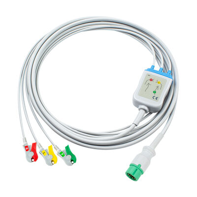 Yonker 12Pin E12 Un cavo ECG diretto Cavi ECG e fili a piombo 3Lead AHA IEC