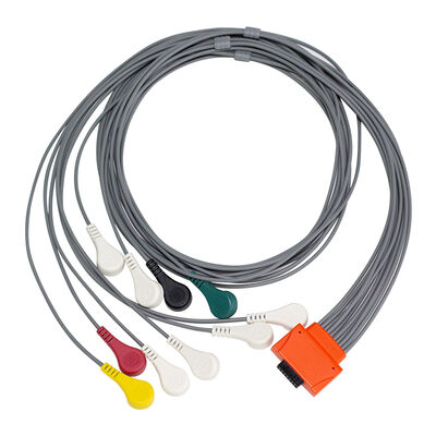 Compatibile Cardioline Walk400h Clickholter NG 5 7 Materiale TPU a piombo IEC Color Coding ECG Holter Cable