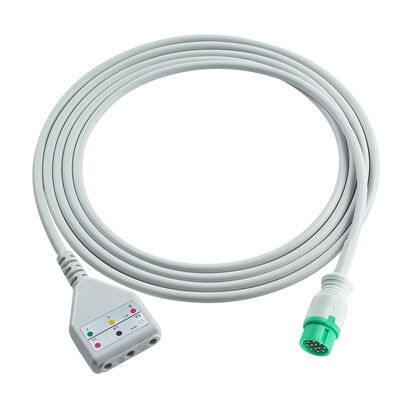 Cavo Adattatore ECG Biolight 12 Pin 3 5 Lead O-ximax Tech AnyView A2 A6 A4 A8 Q7 Q5 Cavo di Estensione ECG Stile Din