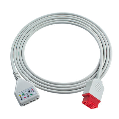 Cavo Adattatore ECG Biolight 12 Pin 3 5 Lead O-ximax Tech AnyView A2 A6 A4 A8 Q7 Q5 Cavo di Estensione ECG Stile Din