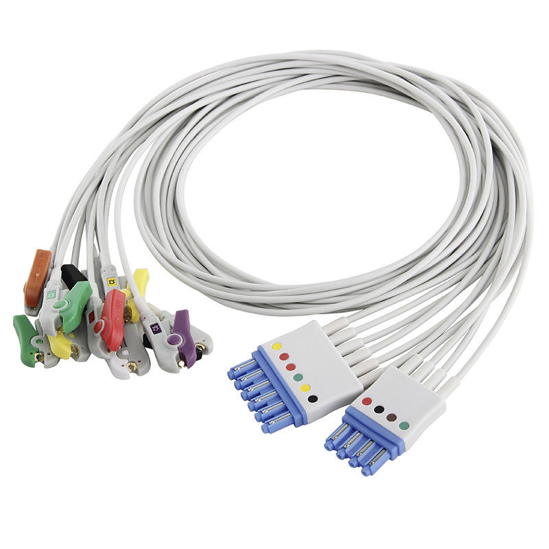 Leadwires di elettrocardiogramma della banana di IEC 4,0 del materiale dei Leadwires TPU di P-Hilips 4+6 ECG