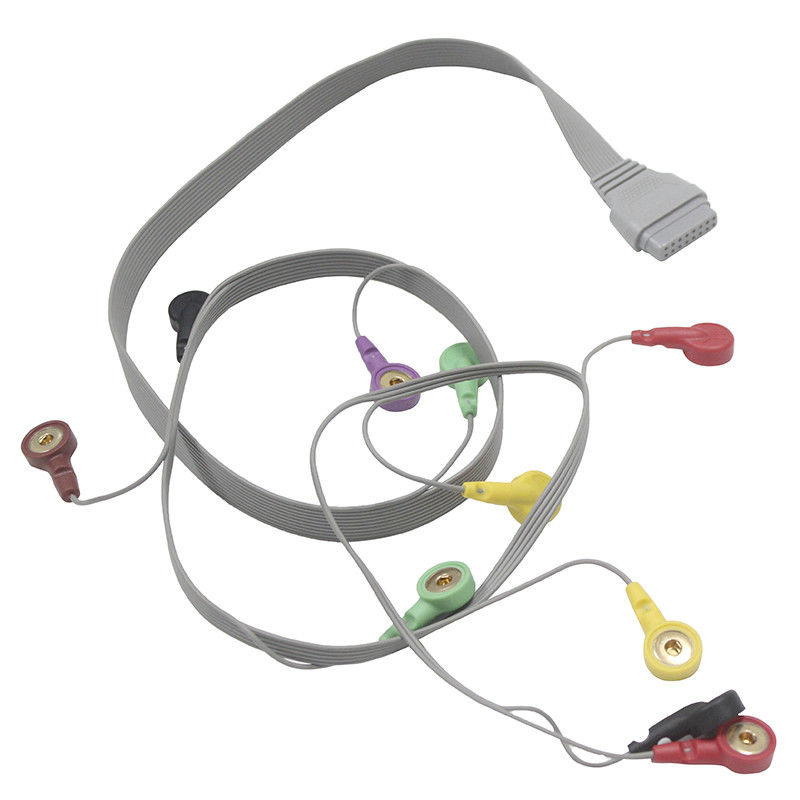 Il paziente del cavo di Edan SE-2003 SE-2012 Holter ECG cabla 10 cavi dell'elettrodo della rottura di IEC del cavo