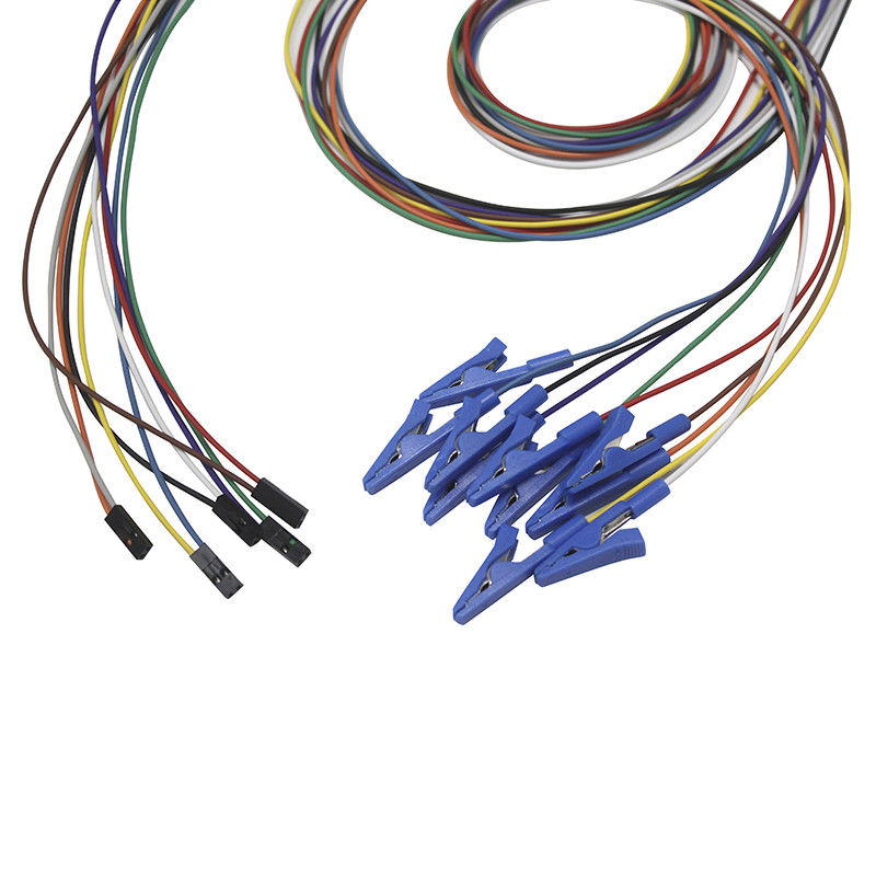 Elettrodo del filo di piombo di EMG di elettroencefalogramma dei Leadwires degli elettrodi di elettroencefalogramma del morsetto a coccodrillo delle pinze a coccodrillo di Du Pont 2 Pin Plug Grabber