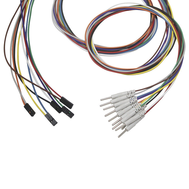 Elettrodo del filo di piombo di EMG di elettroencefalogramma di Pin Plug To 2,00 millimetro Pin Leadwires Plated Gold degli elettrodi 2 di elettroencefalogramma di Du Pont