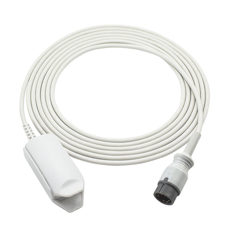 Sonda riutilizzabile del sensore SpO2 PM-7000C PM-7000D 6 Pin Adult Finger Clip SpO2 di Zoncare