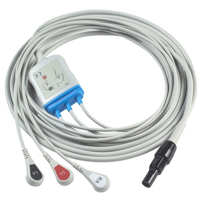 Cavi di Kontron ECG e Leadwires 125 128 VSM510 3 cavo di Pin Connector ECG della rottura 7 del cavo AHA