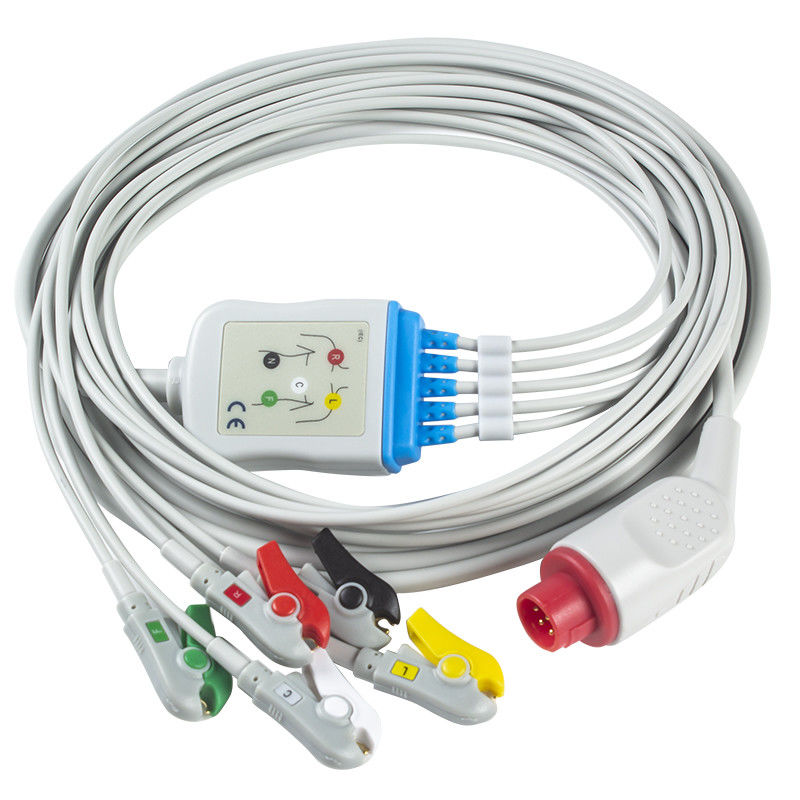 Cavo di Pin Connector ECG della clip 8 di IEC del cavo dei cavi e dei Leadwires 5 di Bionet BM3/5 ECG