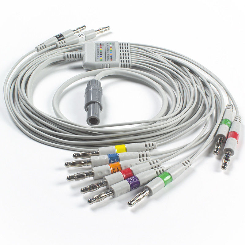 Cavo di elettrocardiogramma di Welch Allyn RE-PC-AHA-BAN SE-PRO-600 e banana 4,0 di IEC di Pin dei Leadwires 14