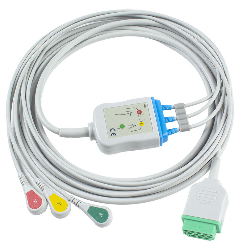 GE Marquette 2021141-002 2001292-001 cavi del connettore ECG della rottura 11pin di IEC del cavo dei cavi e dei Leadwires 3 di ECG