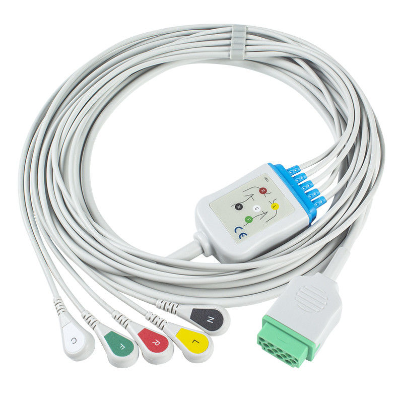 Cavo del connettore ECG della rottura 11pin di IEC del cavo dei cavi e dei Leadwires 5 di GE Marquette CBM-05NA-10AS-0001 ECG