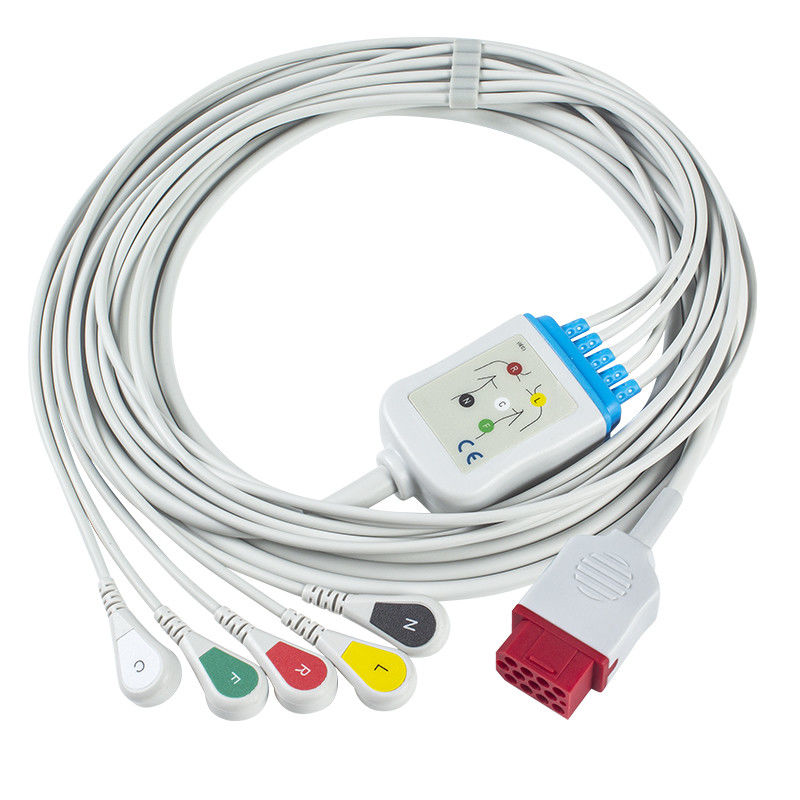 I nuovi BM3 BM5 BM7 5 cavi e Leadwires del cavo ECG di Bionet rompono il perno di IEC 12 del cavo di ECG