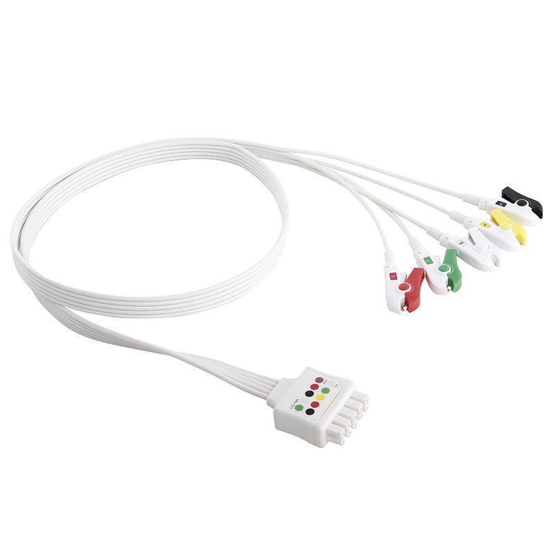 I Leadwires eliminabili di Multi-collegamento ECG di GE hanno messo 5 la clip DLP-05BD-40AM-0100 dell'arraffone del filo di piombo del cavo ECG