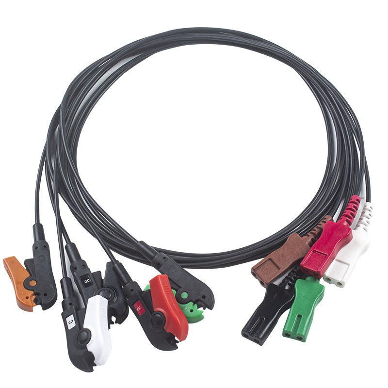 Di LL di stile di RMI della radio 5 Leadwires traslucidi della fune e del filo di piombo del cavo ECG Radiotranslucent del cavo