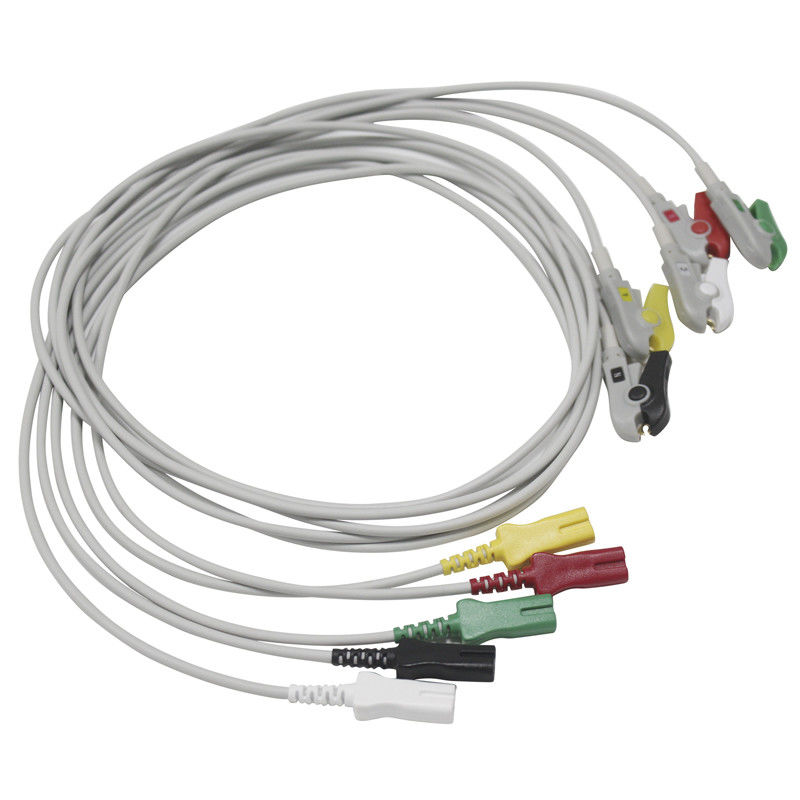 Il tipo dell'arraffone della rottura del cavo dei Leadwires 5 di LL ECG si raddoppia Pin AAMI 6 PIN Bionet Datex Siemens GE-Hellige Kontron