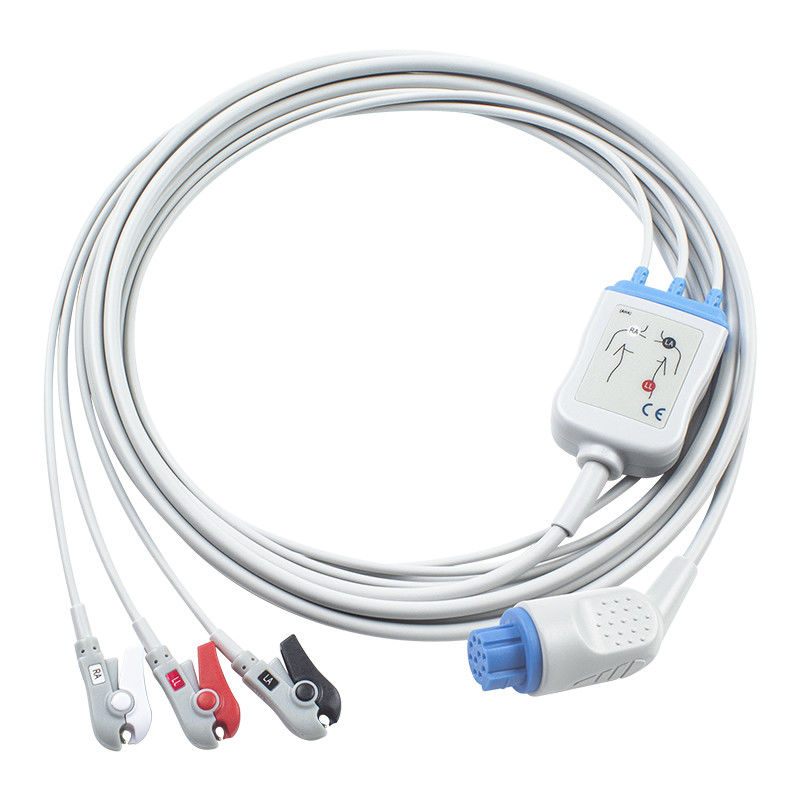 Per Artema S&W Cable ECG compatibile a connessione diretta e fili piombo 3Lead AHA Grabber