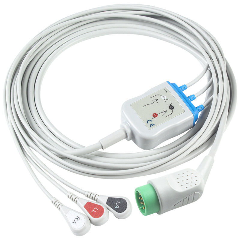 Per Stryker > Med-tronics > Fisiocontrole Cable ECG compatibile con collegamento diretto e fili di conduzione - 11110-000029