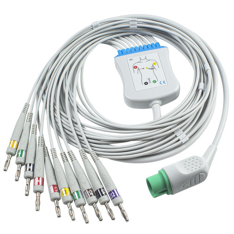 Cavo di elettrocardiogramma di Spacelabs per Spacelabs 90367, 90369, 90496, 91496, banana 4,0 di IEC di Pin Ultraview15