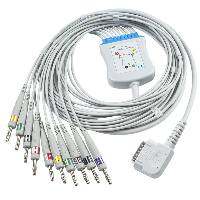 L'elettrocardiogramma di Kenz cabla K131 il cavo della banana 4,0 per 108 109 110 1210 1211 601 il cavo connessione diretta di IEC ECG di Cardico 302