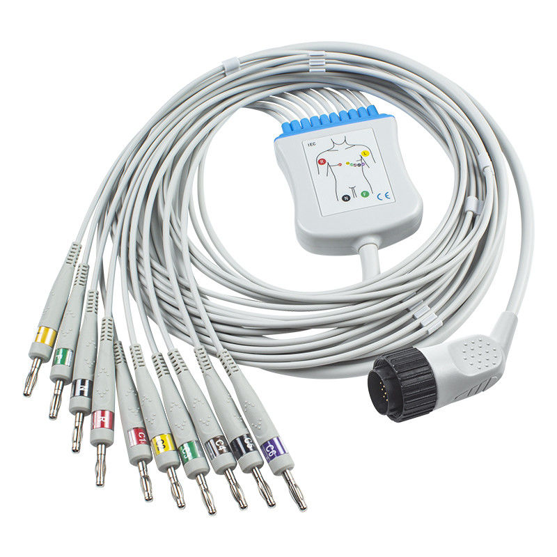 Cavo PC-104 63050074 di elettrocardiogramma di Kenz 63050075 16pin connettore della banana di IEC 4,0