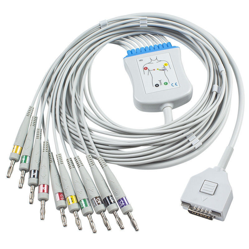 Fukuda ME monitor paziente di elettrocardiogramma del cavo KP-500 KP-500D Cardisuny di elettrocardiogramma cabla 10 il connettore della banana 4,0 di IEC dei cavi di cavi