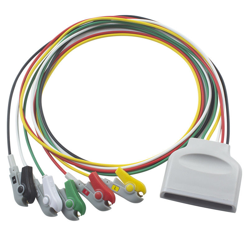P-hilips MX40 Telemetria ECG Guida fili del paziente cavo 5 Guida ECG Guida fili IEC Grabber Clip 989803171931