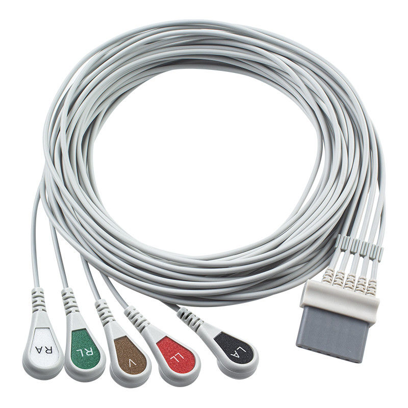 Schiller ECG Cavi e fili di piombo 7pin connettore ECG Cavo 5 piombo IEC snap grabber
