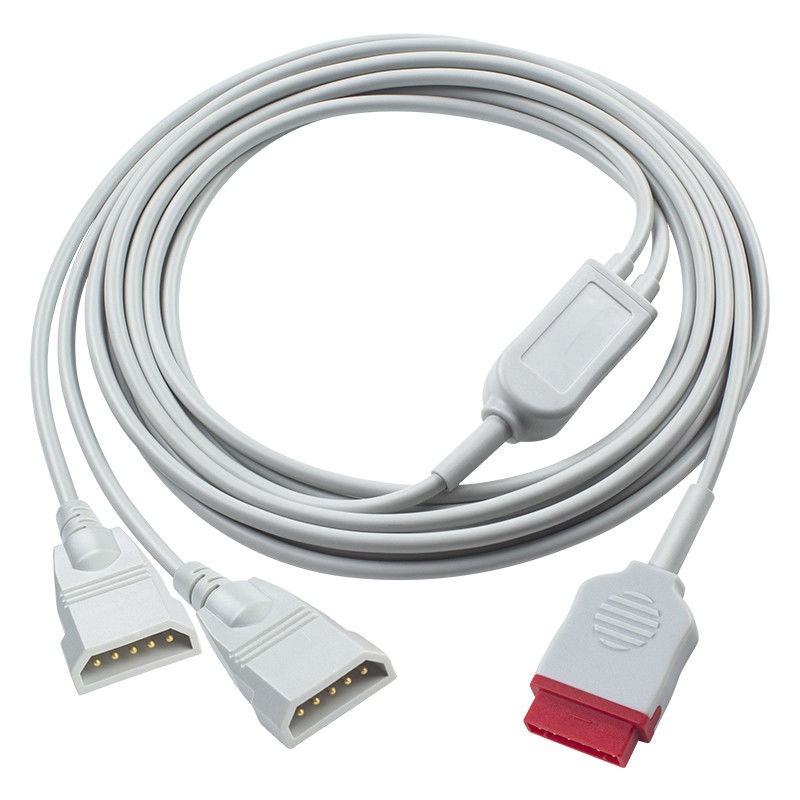 GE IBP Adapter Cable 2*Abbott 6pin IBP Extension Cable per trasduttore / monitor del paziente