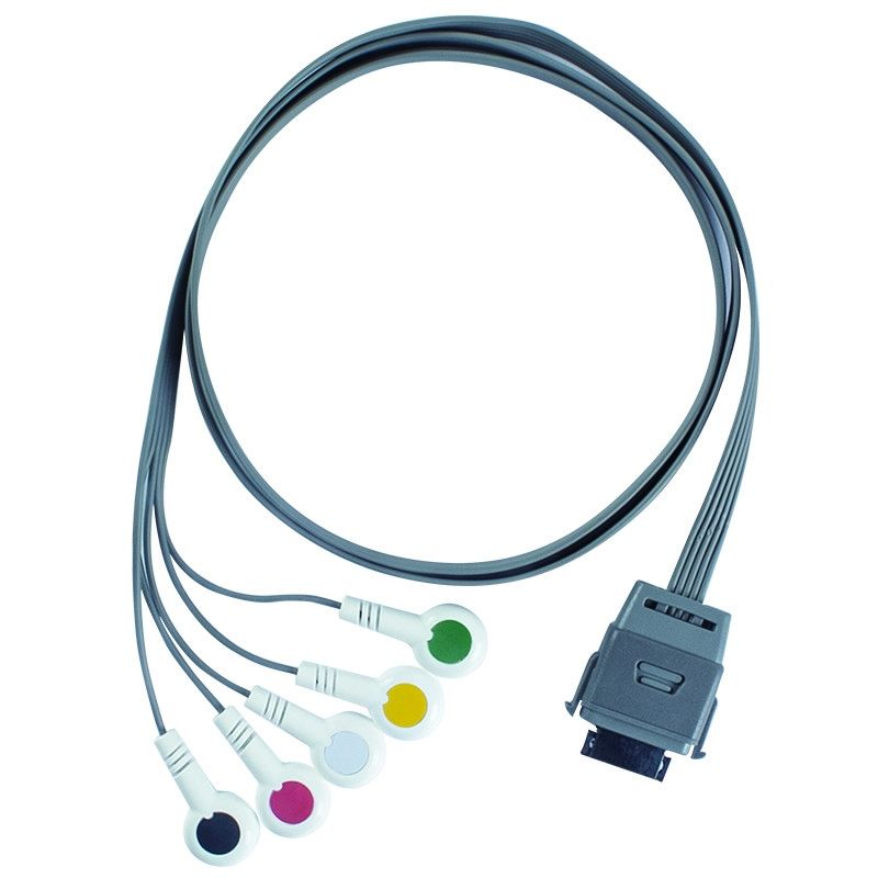 TPU Edan 5Lead ECG Holter Cable IEC Snap Shelf Life 24 mesi per gli strumenti biomedici