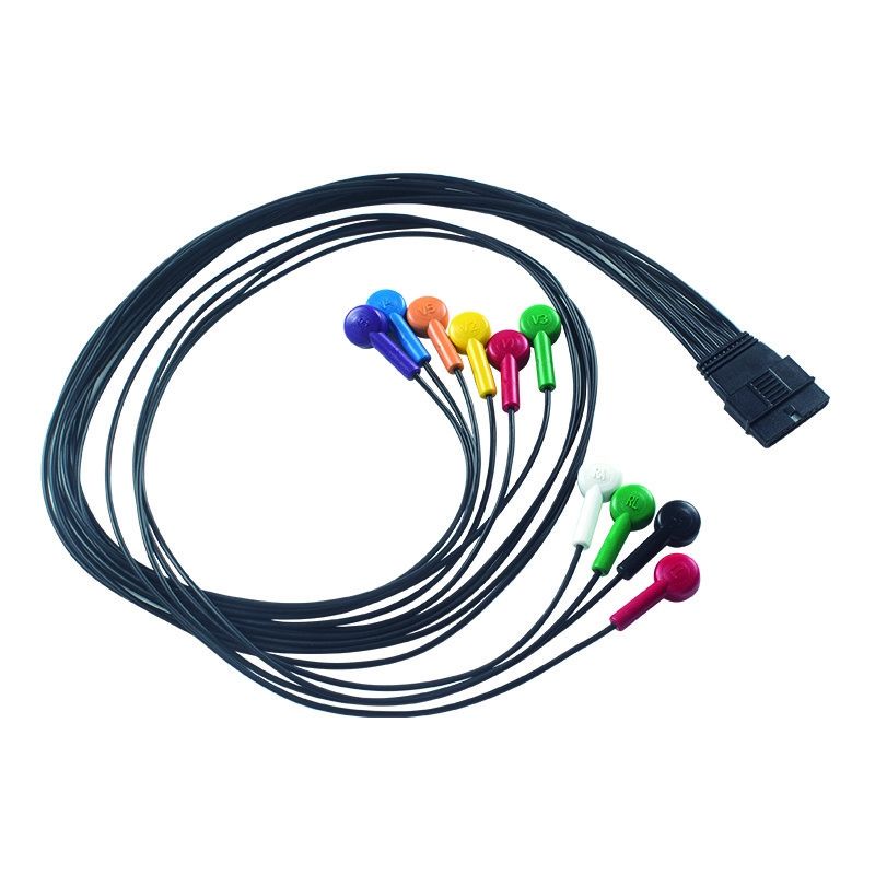 IEC/AHA Color Coding Schiller MS-12 Blue Compatible ECG Patient Cable per FT-1 2.400331