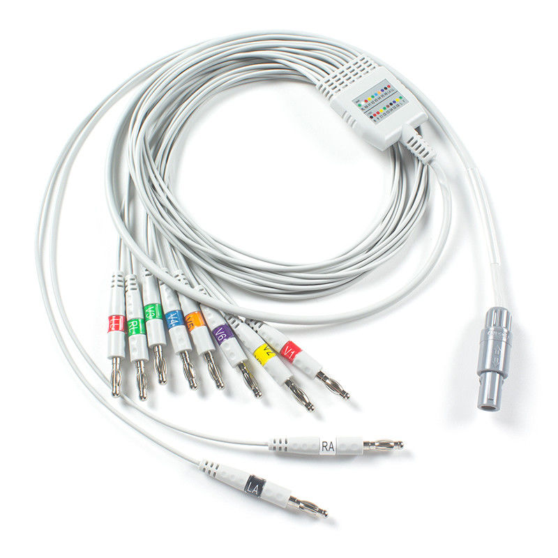 Compatibile con il cavo ECG Welch Allyn AHA Banana per ECG in riposo PCR 100, SE-PRO-600 Cardioperfect Pro Recorder
