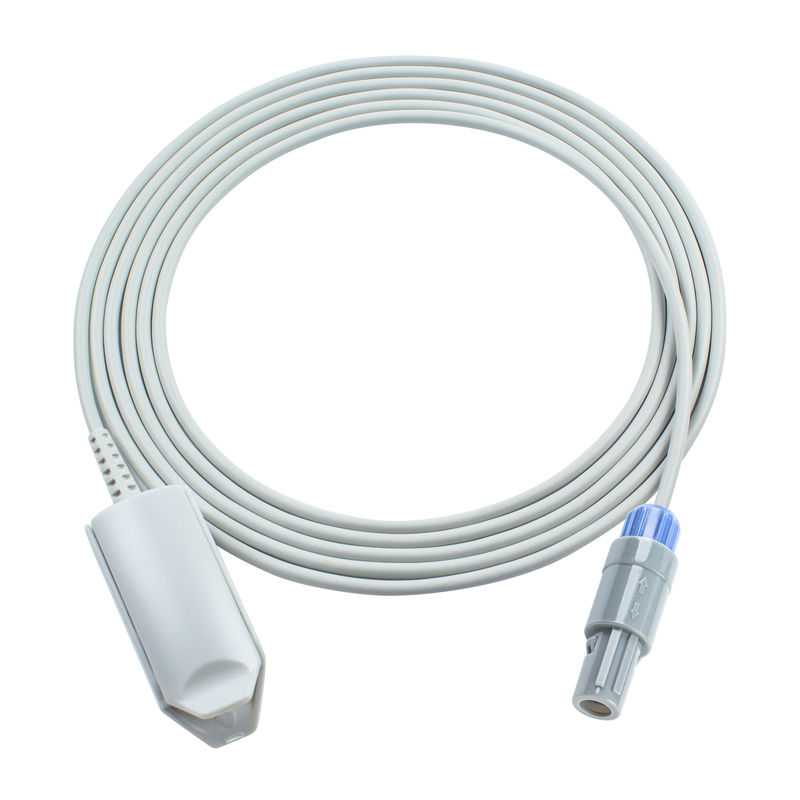 6Pin 40Degree Adult Finger Clip SpO2 Sensor 3.0M Compatibile Drager Vist 120 Vist 120s