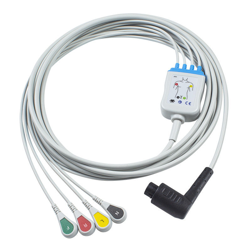 2.5m 5.0 diametro Corpus compatibili 3 ECG Cable 4Lead IEC Grabber per fine paziente