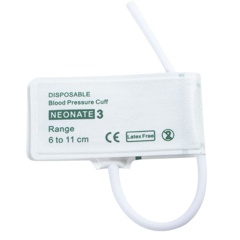 Tubo singolo Dimensione 3 6-11cm Disposable Neonate NIBP Cuff Durata di conservazione 24 mesi