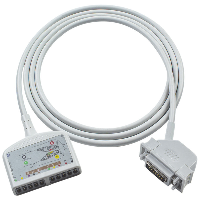 10Lead ECG Trunk Cable senza lattice per Cardiosys EK36 EK403 EK41 EK413 EK43 EK512 EK53