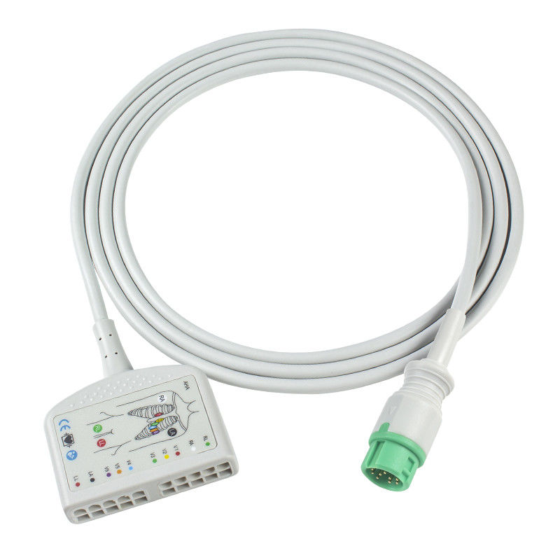 TPU Dynascope DS-5100E 12Pin ECG Patient Cable 10Lead per la compatibilità adulto/pediatrica