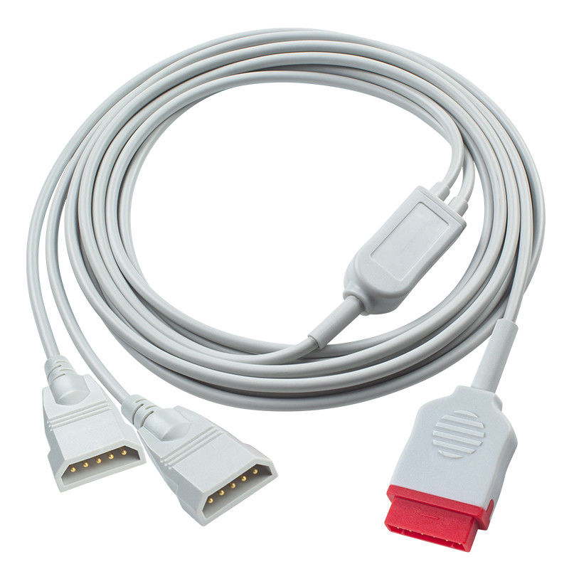 Monitor della pressione sanguigna del paziente GE IBP Cable 11Pin a 2x PVB 5Pin 3.5M