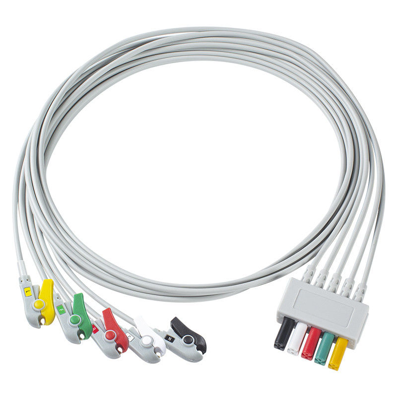 Siemens Patient Cable ECG 5 Lead Siemens IEC Grabber ECG Lead per adulti o pediatri in grigio