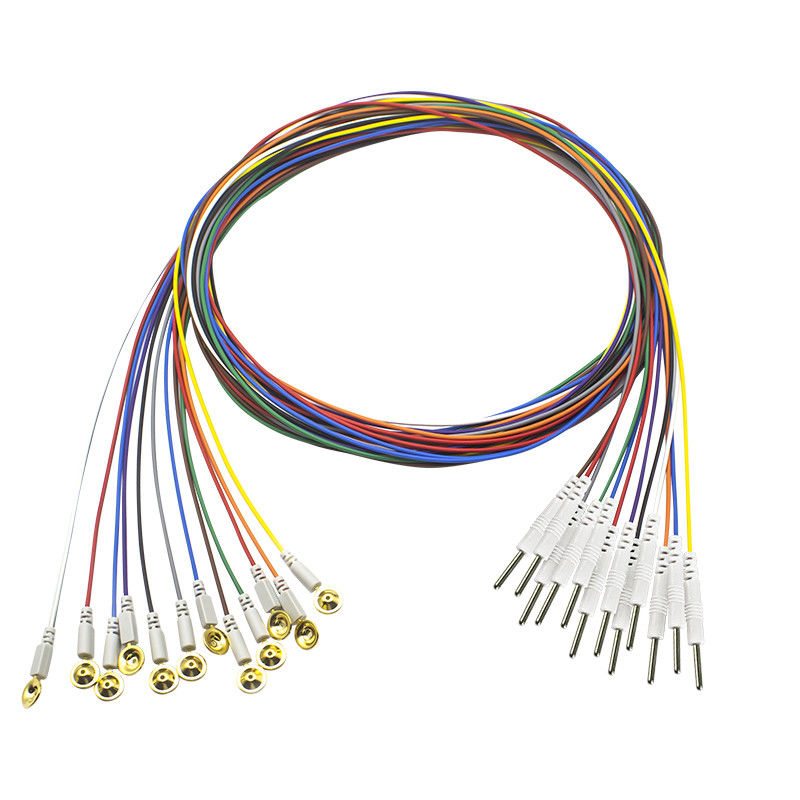 3,5 mono tipo elettrodo della tazza di elettroencefalogramma della spina dei Leadwires di EMG di elettroencefalogramma degli elettrodi del cappuccio dell'oro