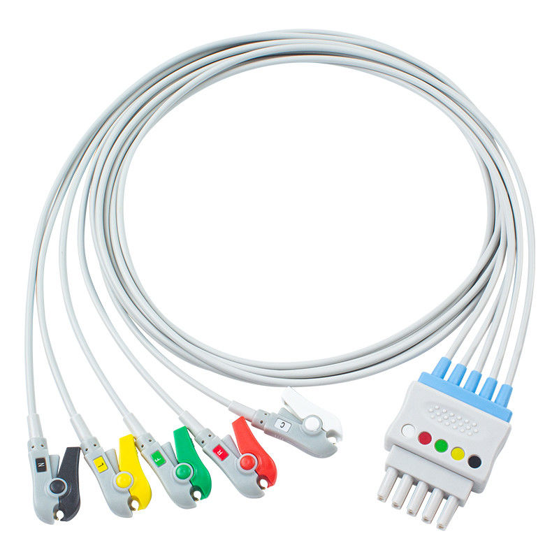 L'IEC del cavo del cavo dei fili di piombo 6 di P-Hilips M1625A 989803104521 ECG taglia il mp 20 IntelliVue MX800