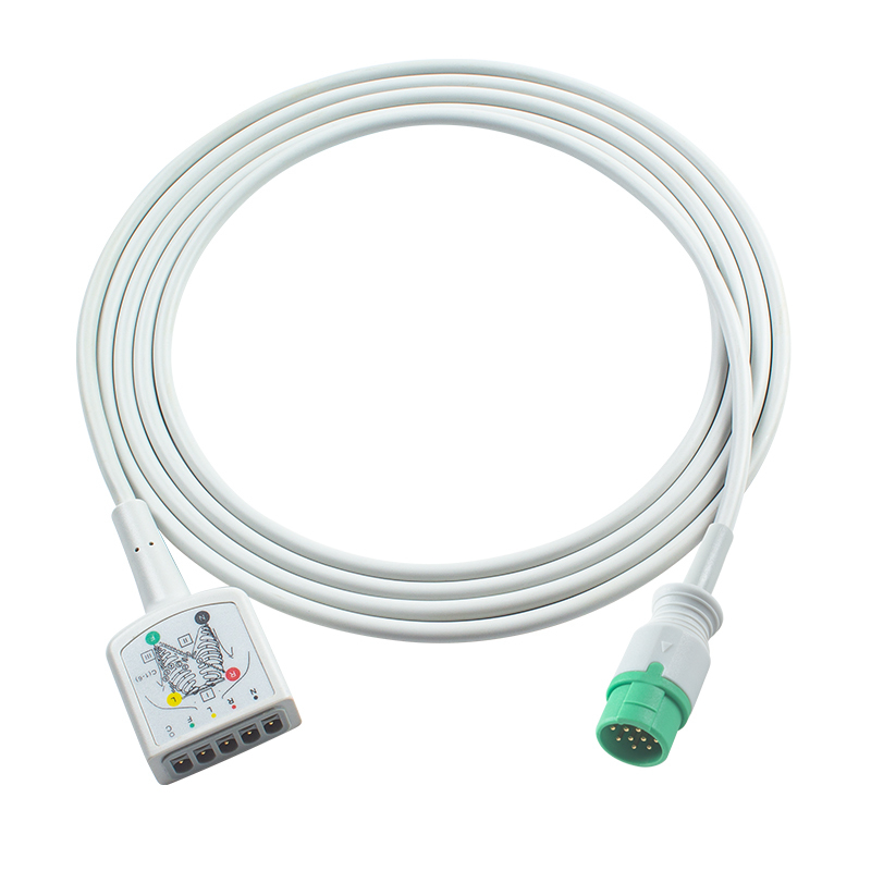 Cavo tronco ECG a 3 derivazioni AAMI 130cm 12Pin Tipo VS