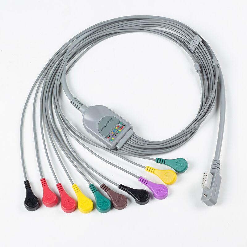 JincoMed 10 Lead MIC-12H-3 MIC-12H-3S MIC-12H-3L MIC-12H-3G ECG EKG Holter Cavi Holter 11Pin ECG ECG Cavi e fili di piombo