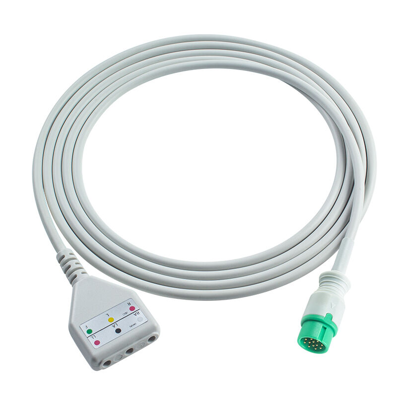 Cavo Adattatore ECG Biolight 12 Pin 3 5 Lead O-ximax Tech AnyView A2 A6 A4 A8 Q7 Q5 Cavo di Estensione ECG Stile Din